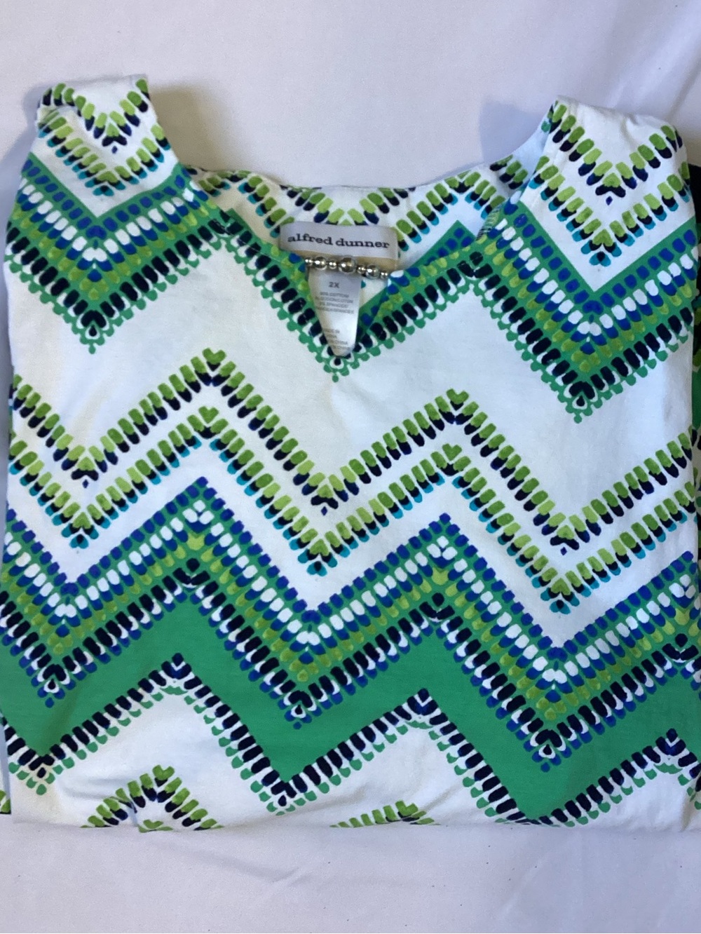 Alfred Dunner Woman Cotton Blend Ladies Top Size 2X